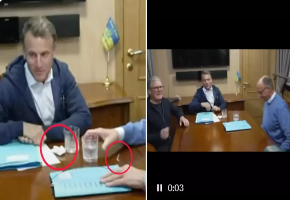 PREȘEDINȚIA FRANȚEI DEZMINTE DEZINFORMAREA VIRALĂ CU ”PLICUL CU COCAINĂ” DIN TRENUL CU CARE MACRON, STARMER ȘI MERZ AU MERS LA KIEV